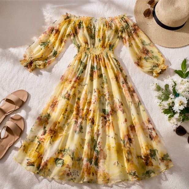 Veloura Floral Maxi Dress – Soft & Elegant Fit