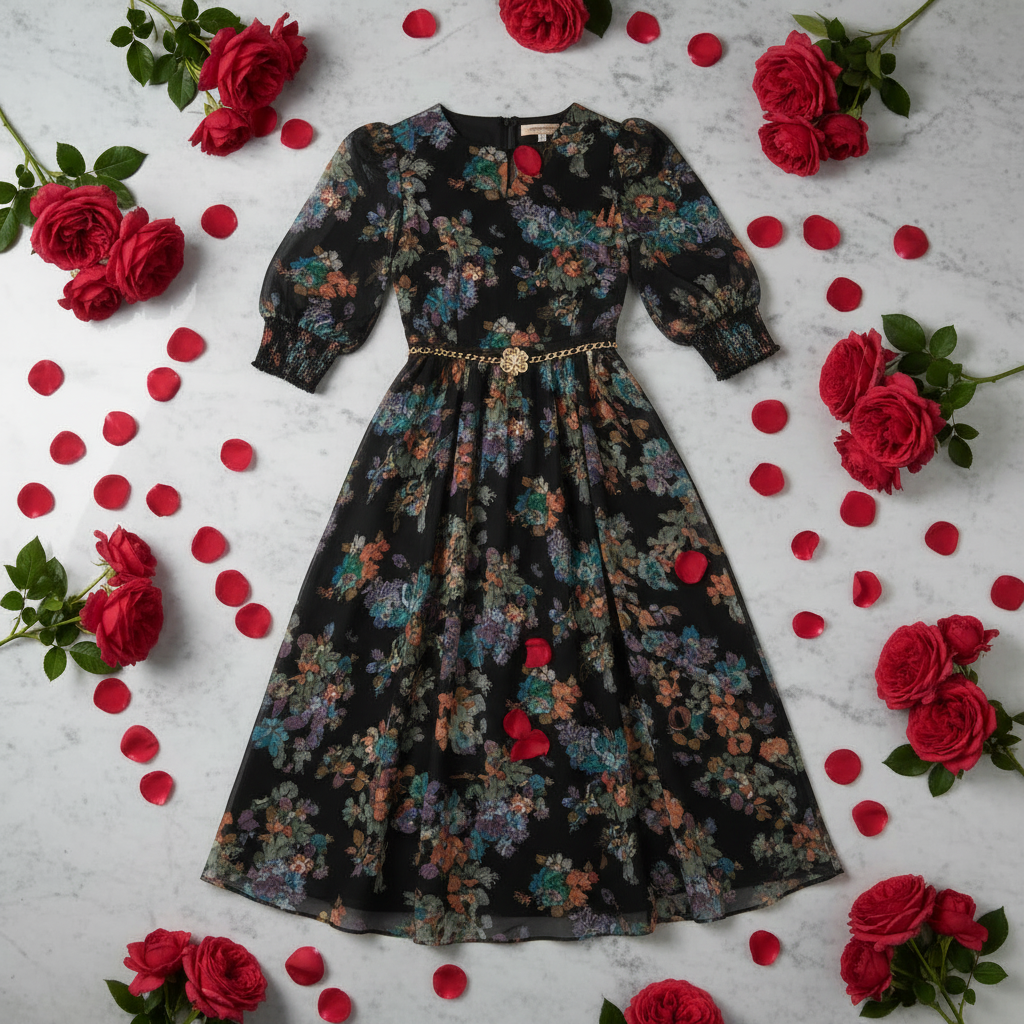 Black Floral Dress
