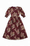 Burgundy Floral Dress