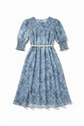 Celestial Bloom Dress - Blue