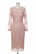 Dusty Rose Lace Midi