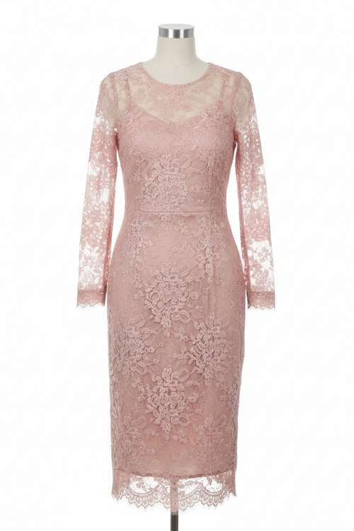 Dusty Rose Lace Midi