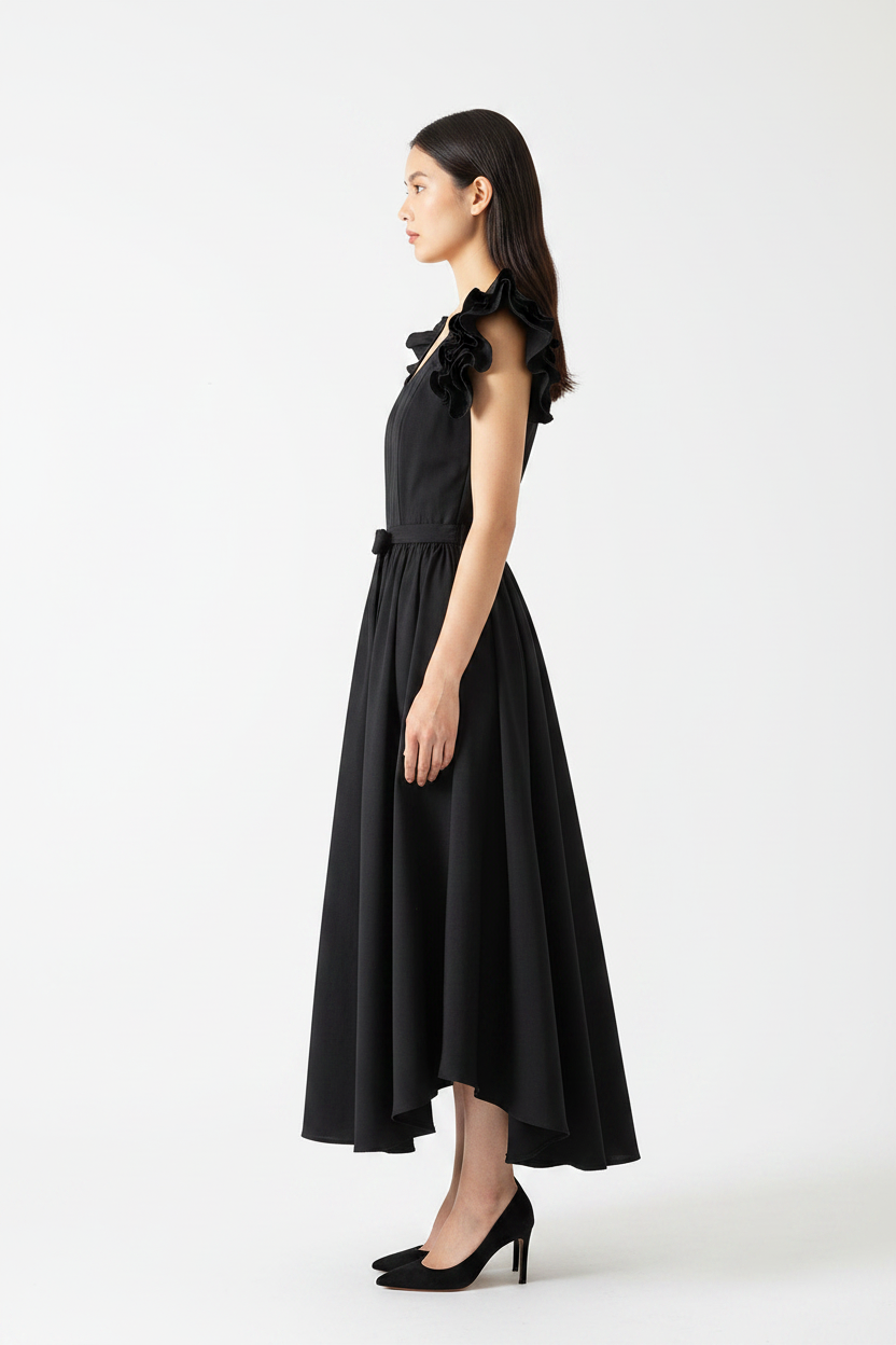 Veloura Black Maxi Dress – Timeless & Chic