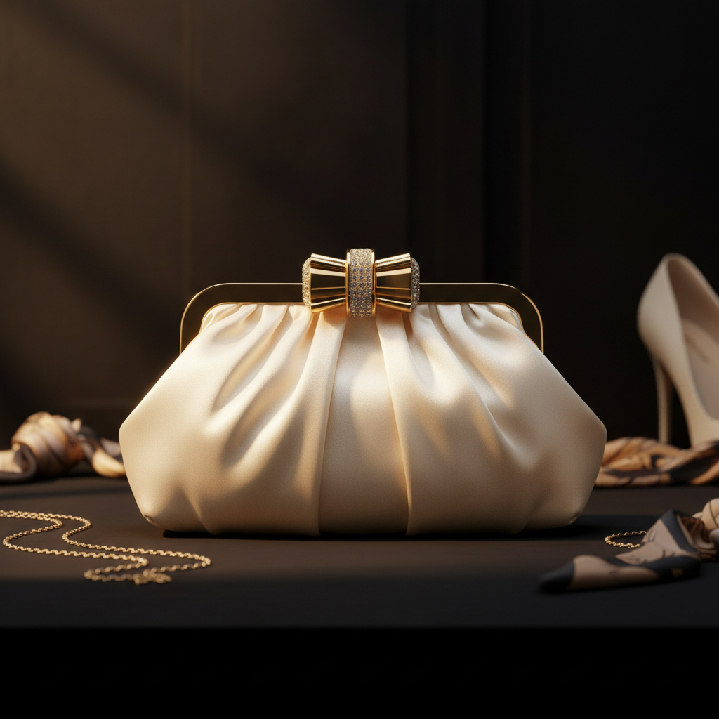 Veloura Satin Clutch – Evening Elegance