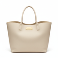 Ivory Leather Tote