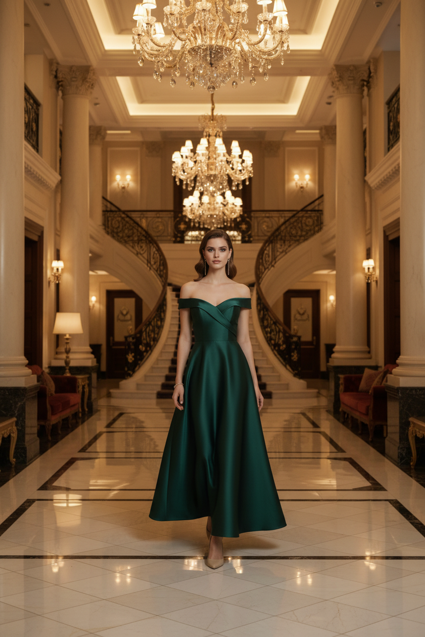 Luxury hotel lobby