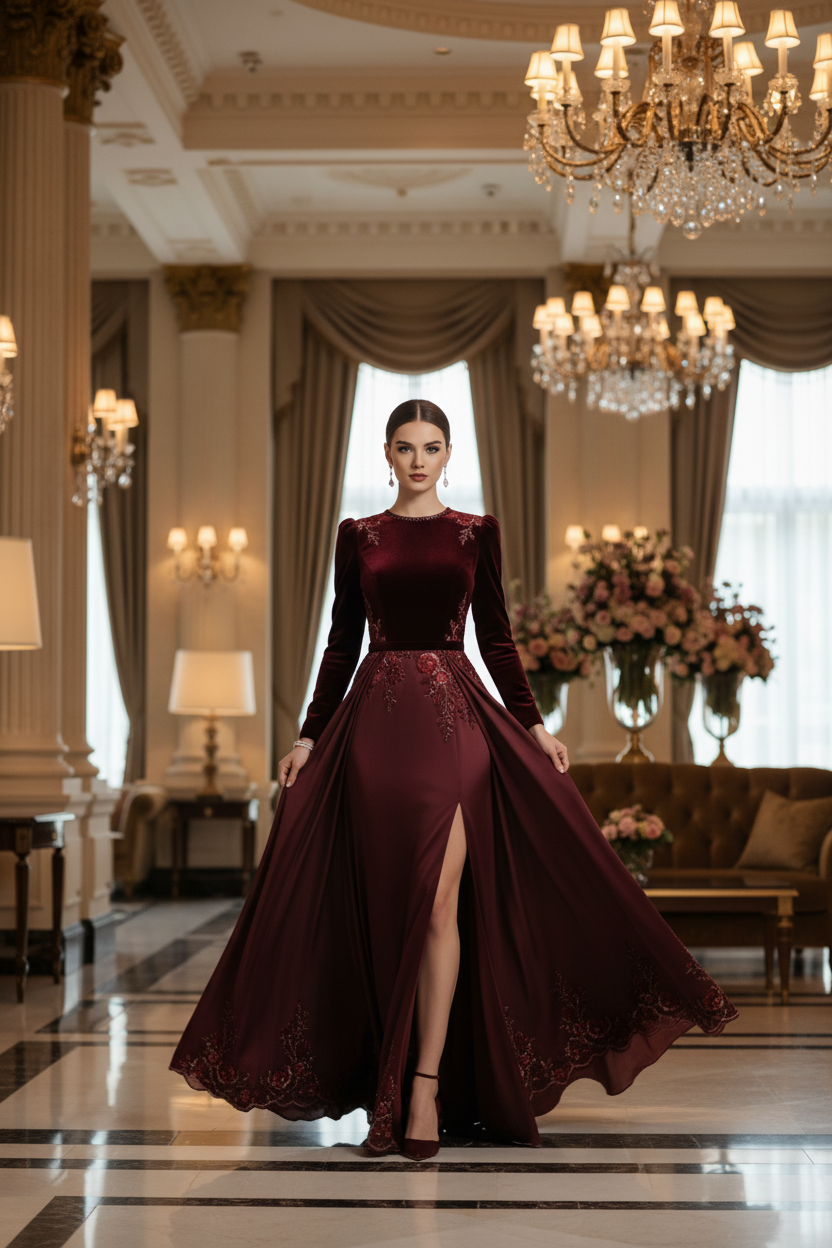 Luxury hotel lobby