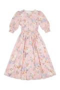 Pink Floral Midi Dress