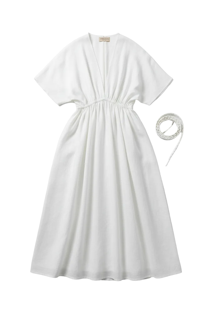 White Linen Maxi Dress