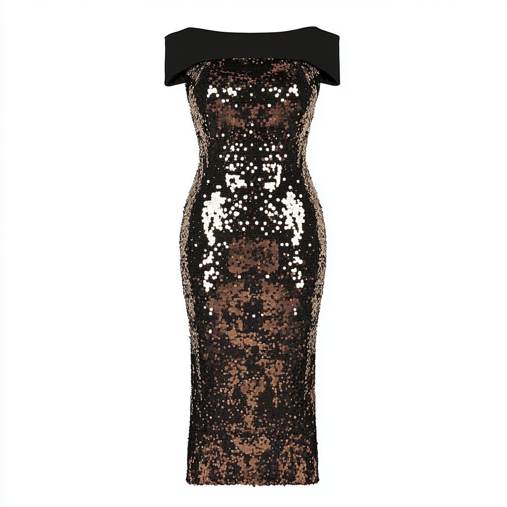 Veloura Black & Gold Dress – Luxe & Glamorous